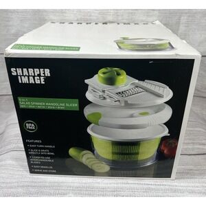Sharper Image 5-In-1 Salad Spinner Mandoline Slicer BPA Free New